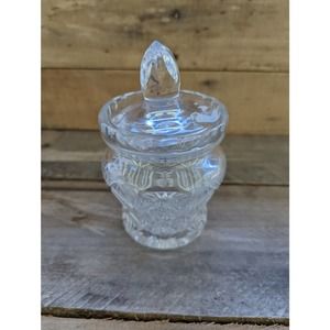 Vintage Crystal Jam Jar / Crystal sugar dish / Honey pot